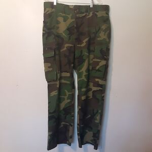 Vtg Ranger Pants Mens 38x30 Woodland Camo Straight Leg Tactical Cargo Hunting